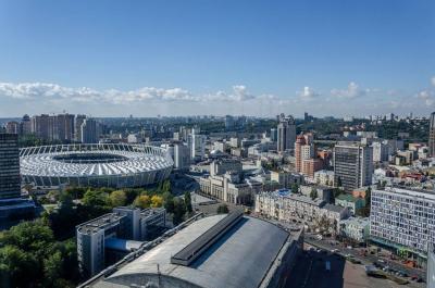 Панорама Киева с НСК "Олимпийский"